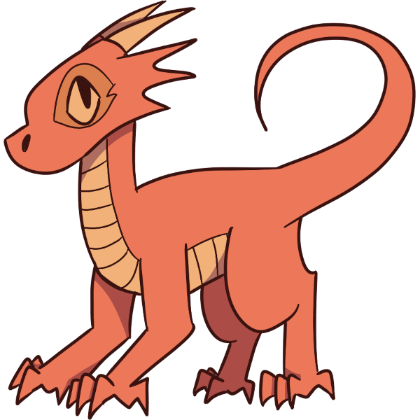 an orange drake, a dragon without wings